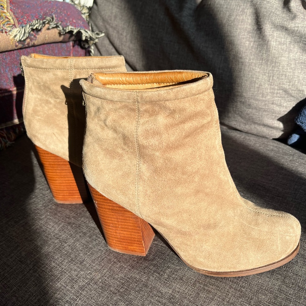 Jeffrey Campbell handmade Havana heeled leather & suede boot - worn 2x!